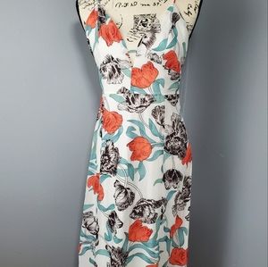 Hommage floral dress with spaghetti straps